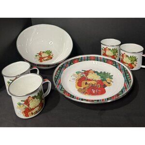 Vintage Hallmark Christmas Bowl, Plate and Mug Set Just In Time For The Holidays